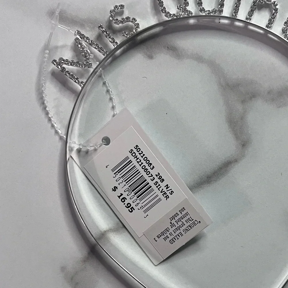 NWT Mid Quince blingy headband‎ for quincenera silver headband